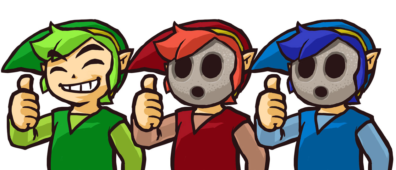 Masked Link Art from The Legend of Zelda: Tri Force Heroes