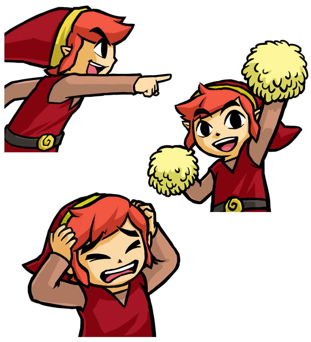 Red Link Art from The Legend of Zelda: Tri Force Heroes