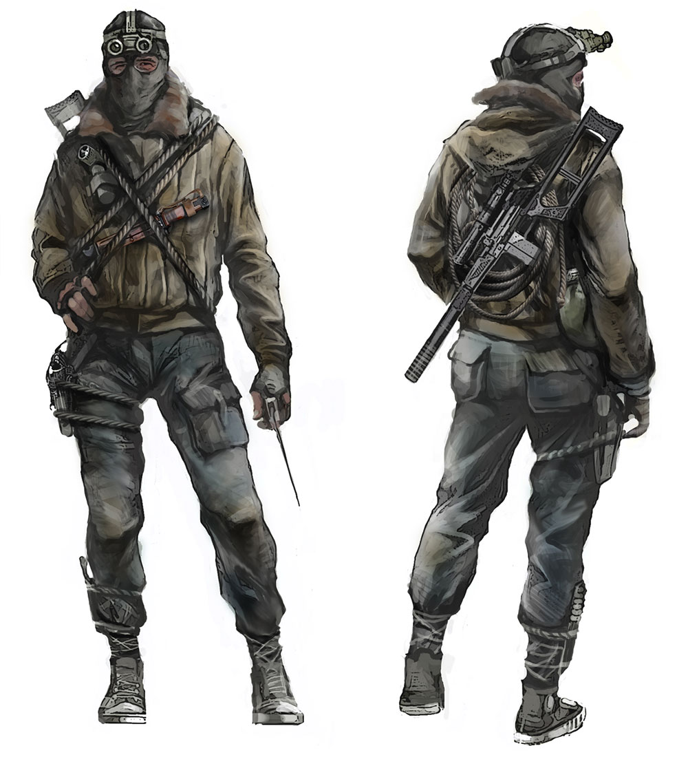 Stalker Concept Art from Metro 2033