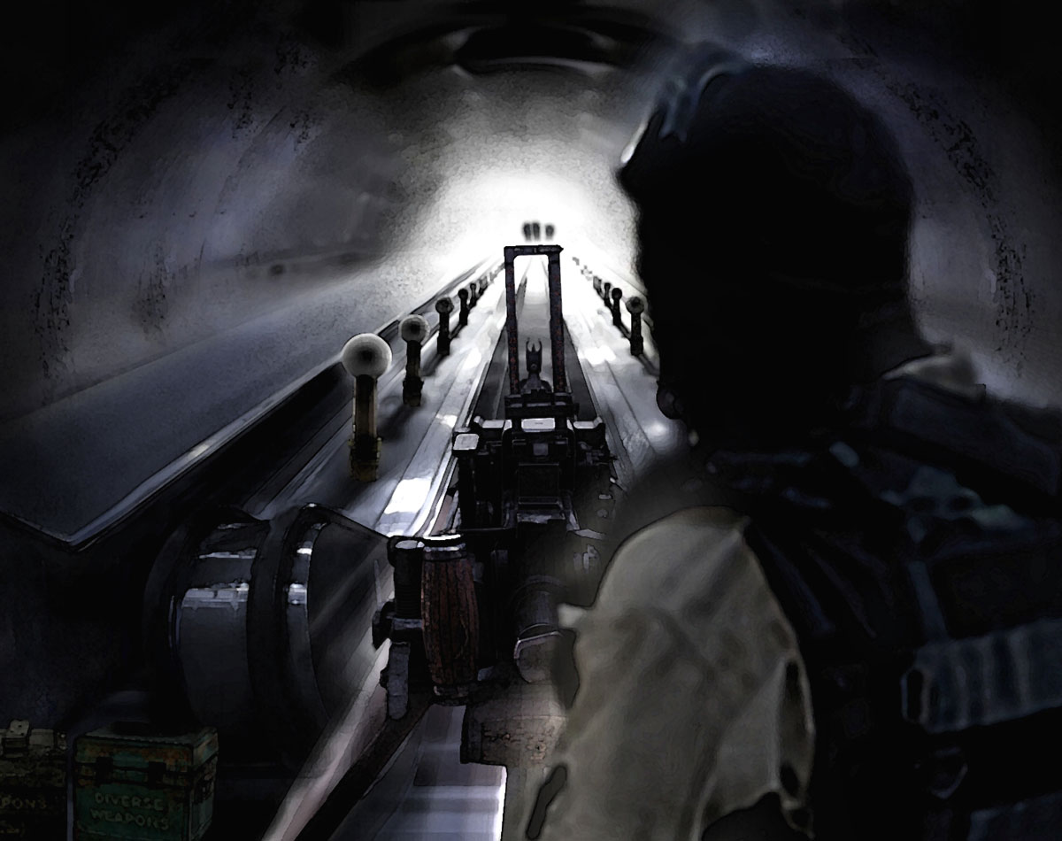 Tunnel Light Art from Metro 2033