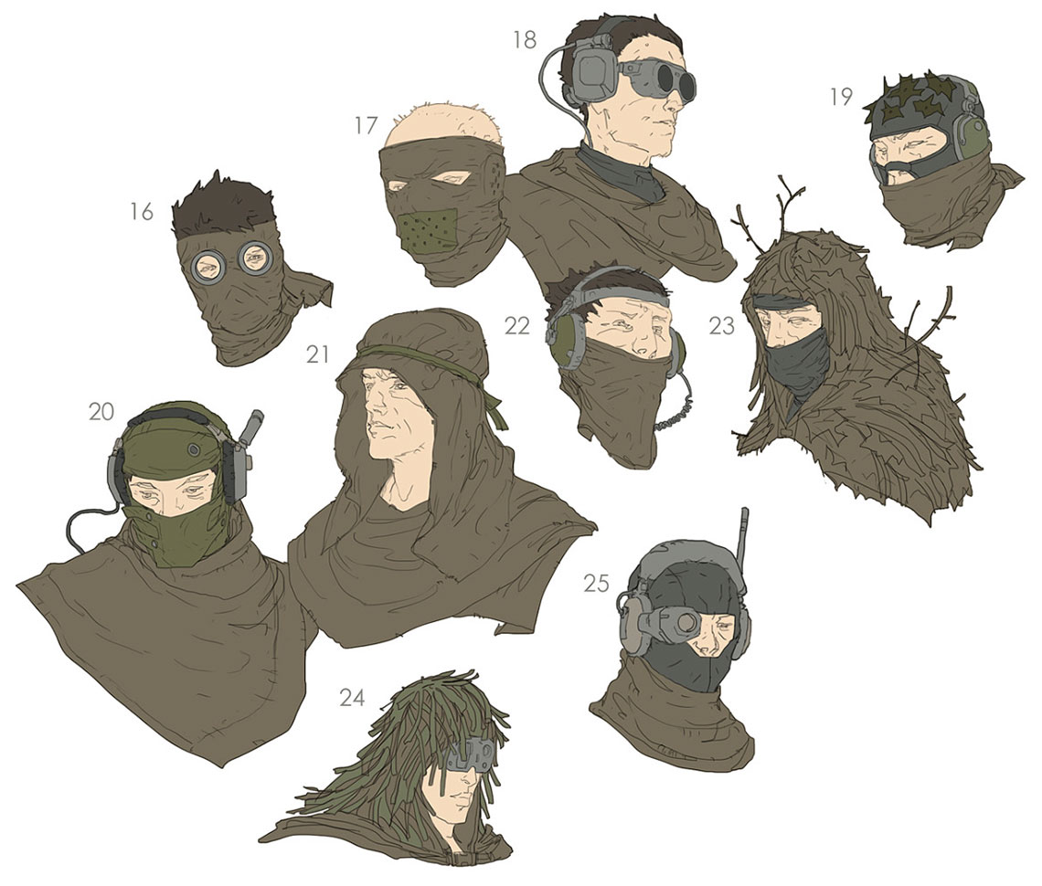Head Coverings Art from Metal Gear Online