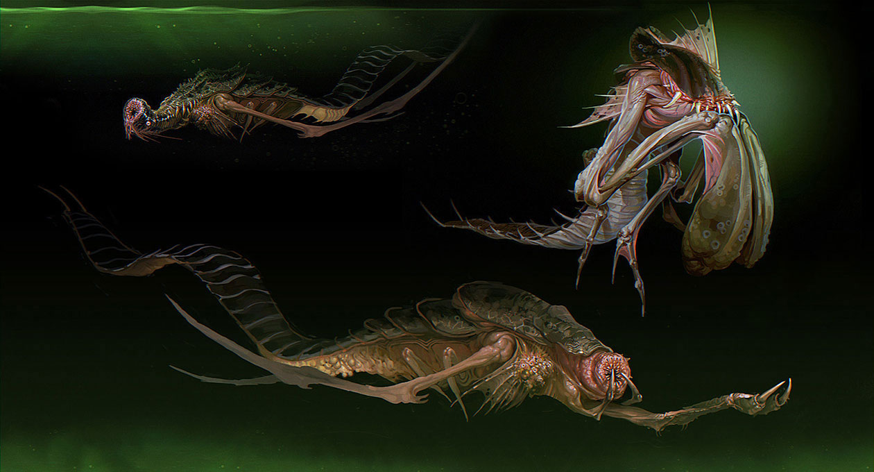 Swimming Mutant Art from Metro: Last Light