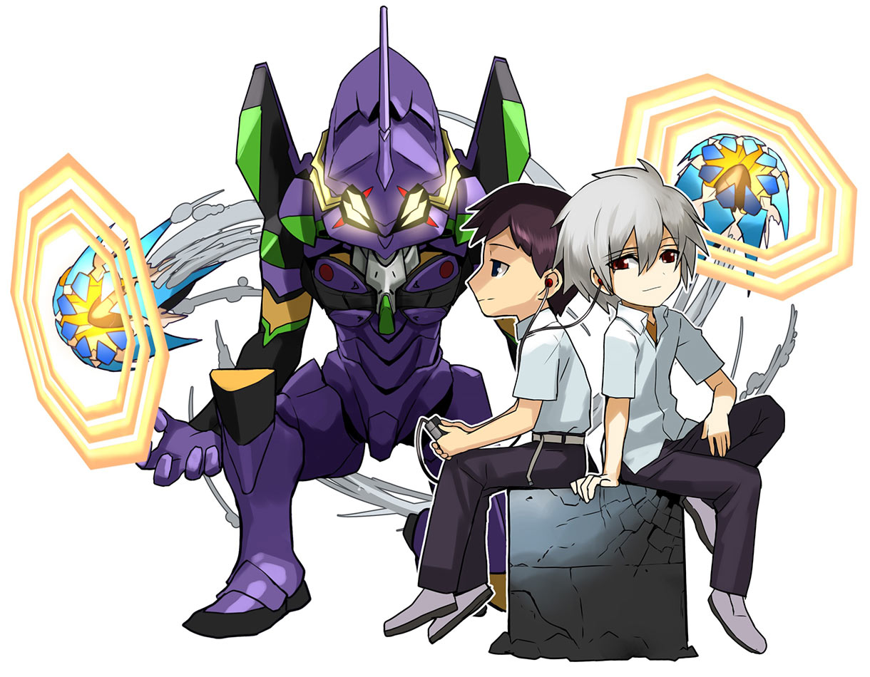 Shinji & Kaworu Art from Puzzle & Dragons