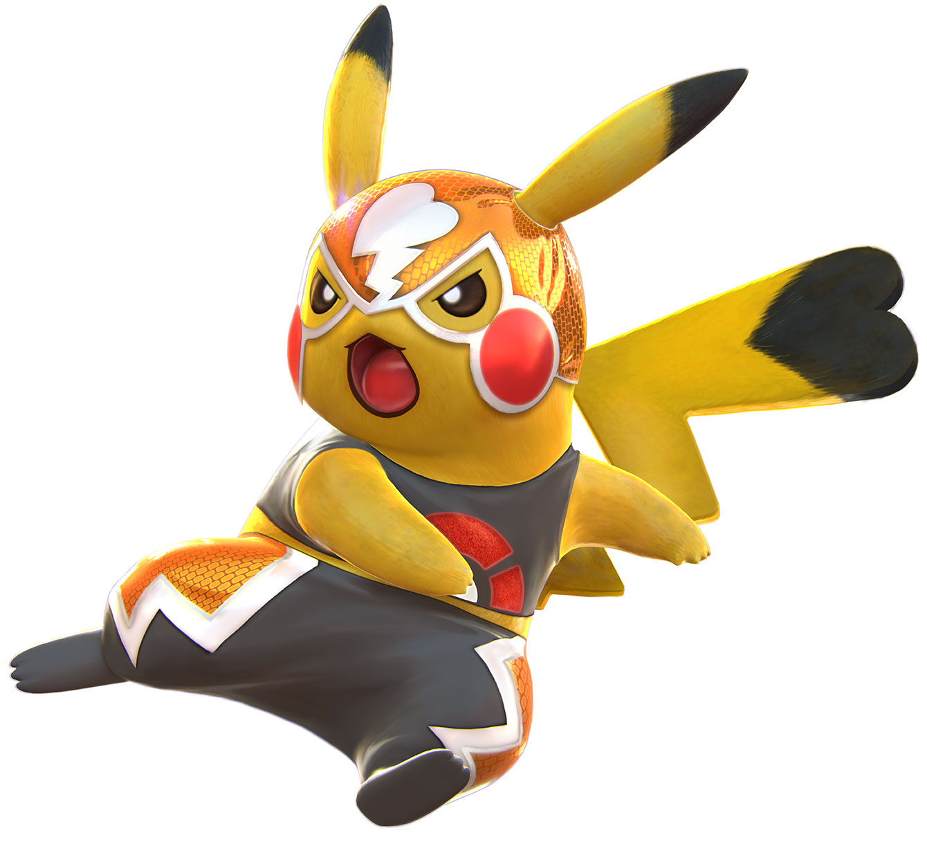 Pikachu Libre Art from Pokkén Tournament