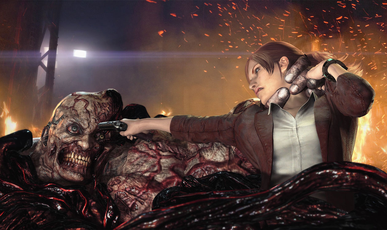 Claire in Trouble Art from Resident Evil: Revelations 2