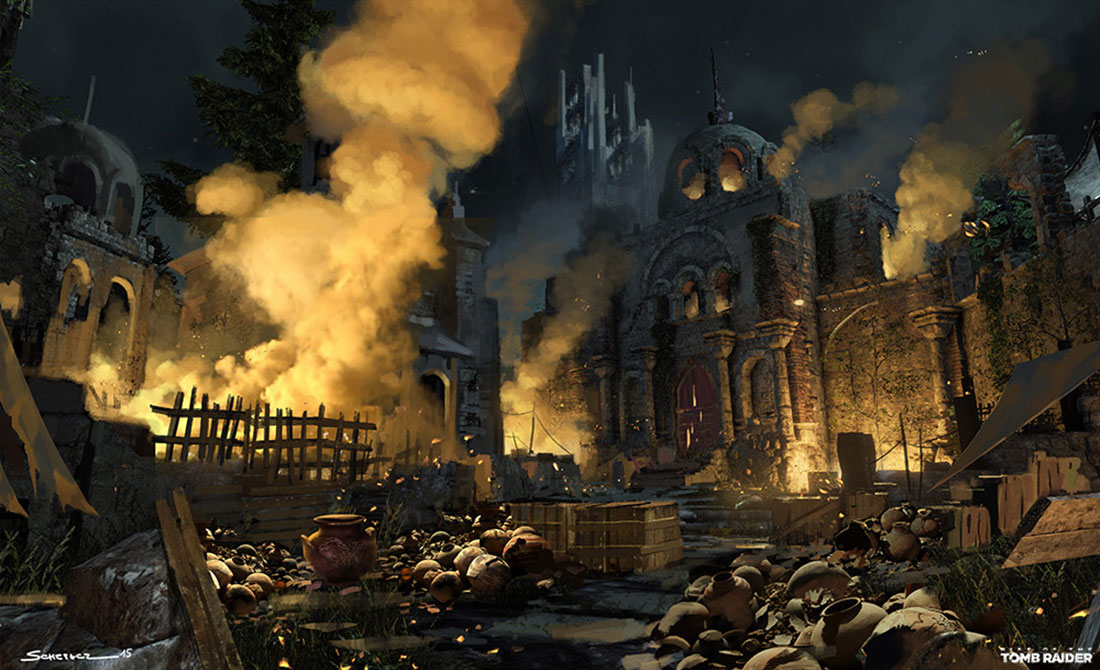 Byzantine Ruins Plaza Art from Rise of the Tomb Raider