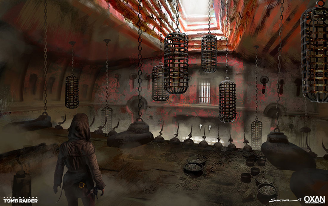 Cage Room Art from Rise of the Tomb Raider