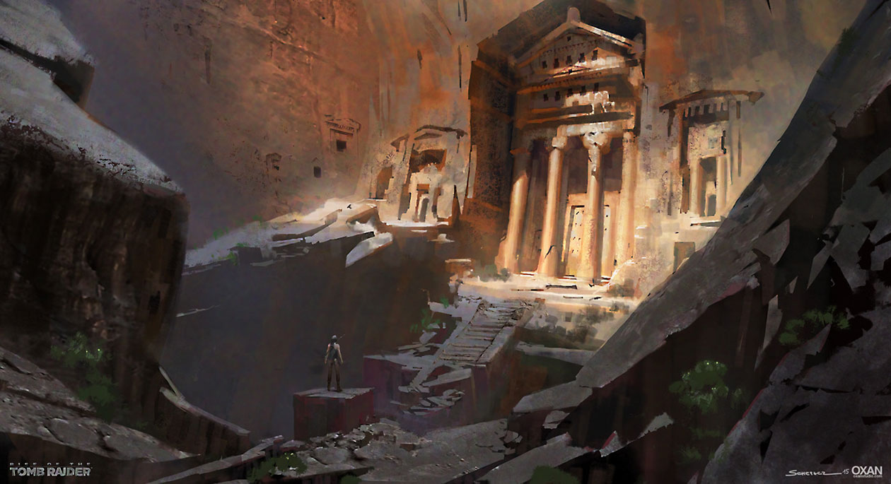 Cliff Tomb Art from Rise of the Tomb Raider