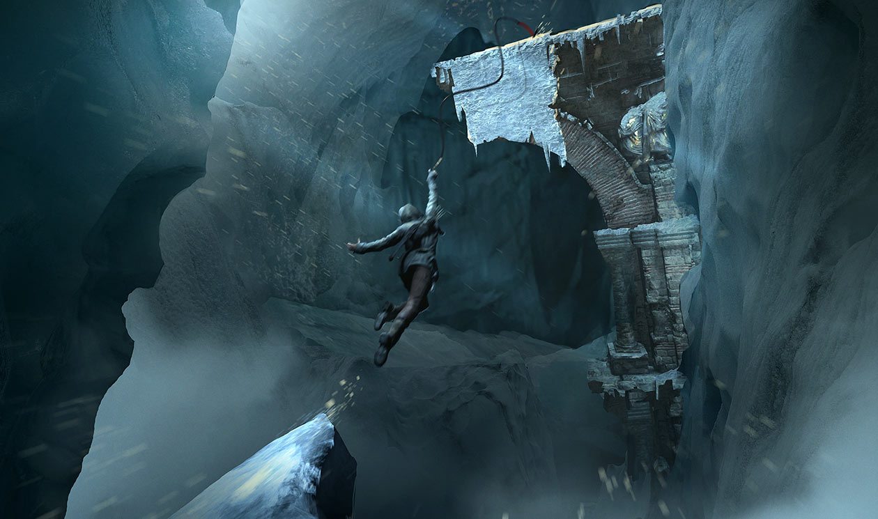 Leap of Faith Art from Rise of the Tomb Raider