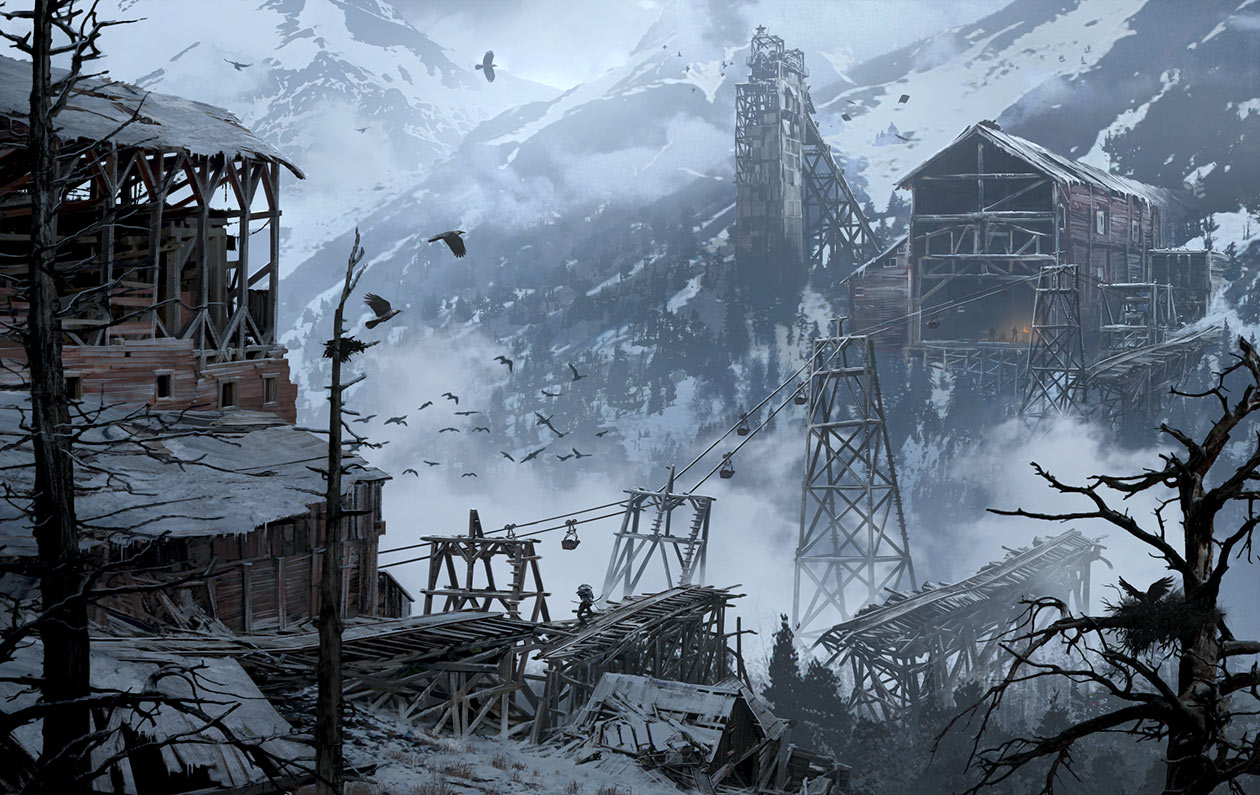 Ropeway Conveyor Art from Rise of the Tomb Raider