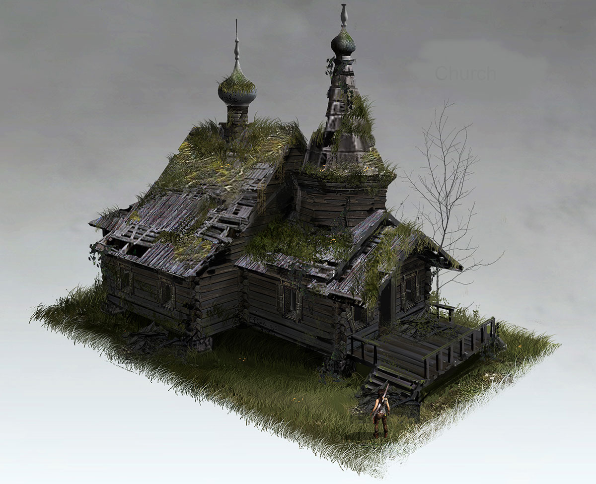 Village Church Design Art from Rise of the Tomb Raider