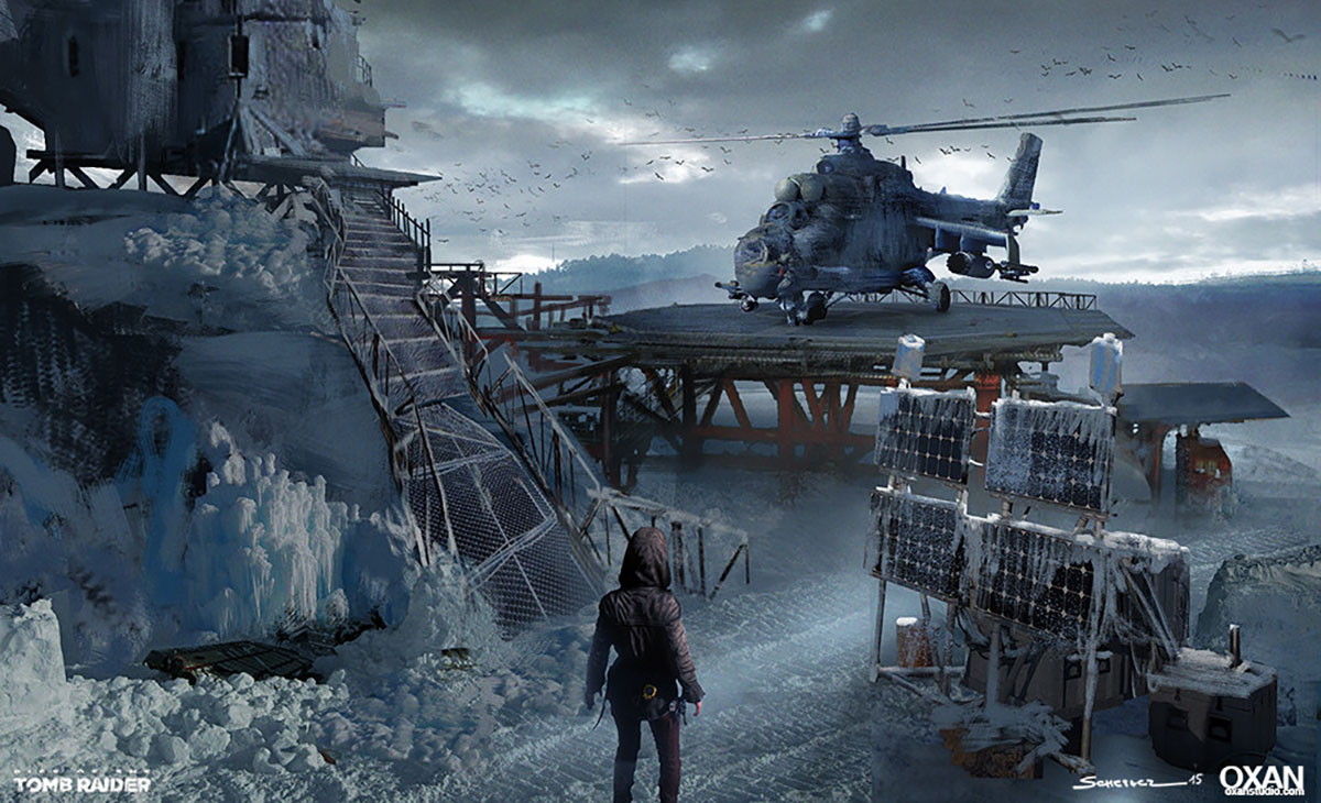 Weather Station Helipad Art from Rise of the Tomb Raider