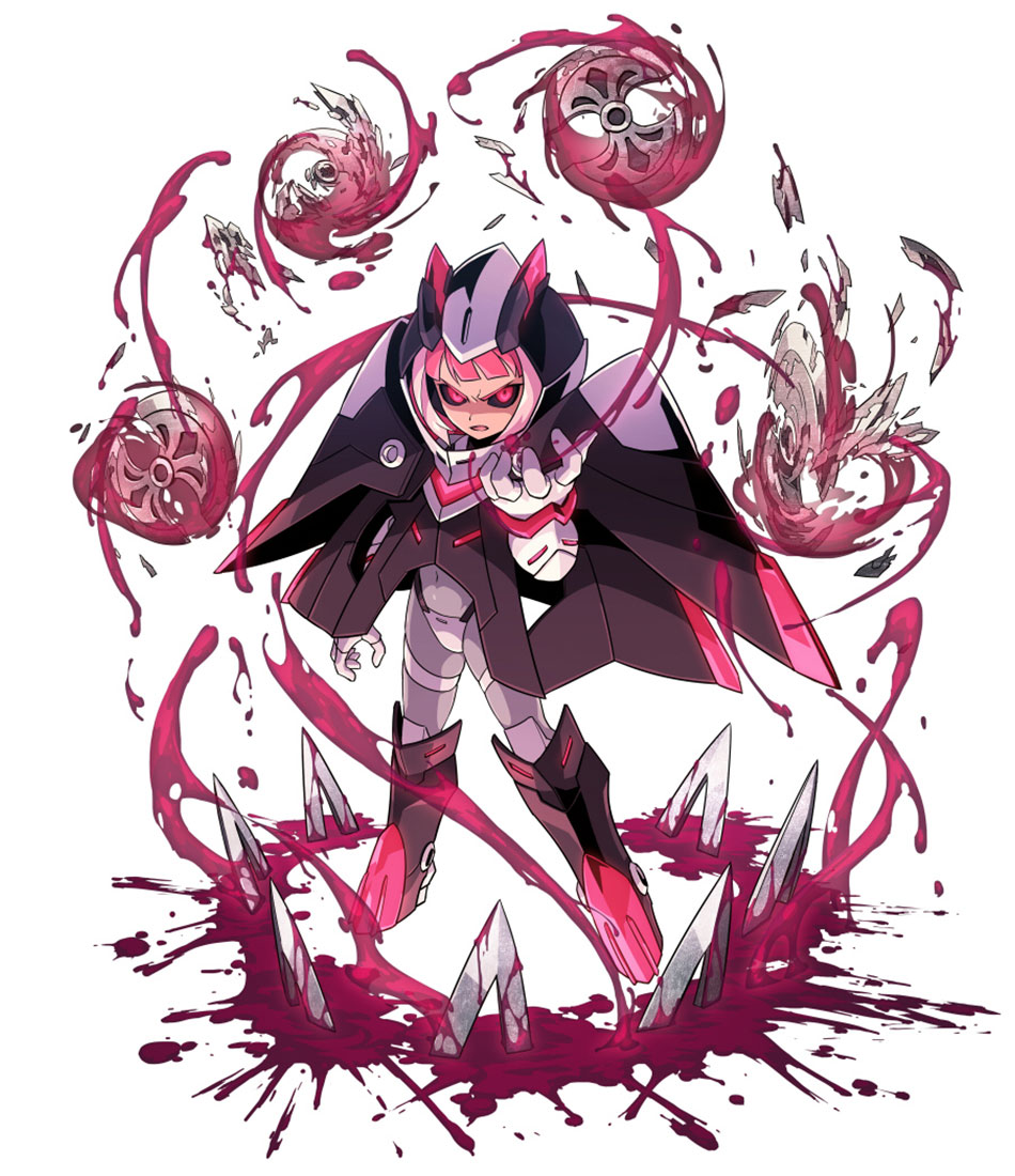 Gibril Powered Up Character Art from Azure Striker Gunvolt 2
