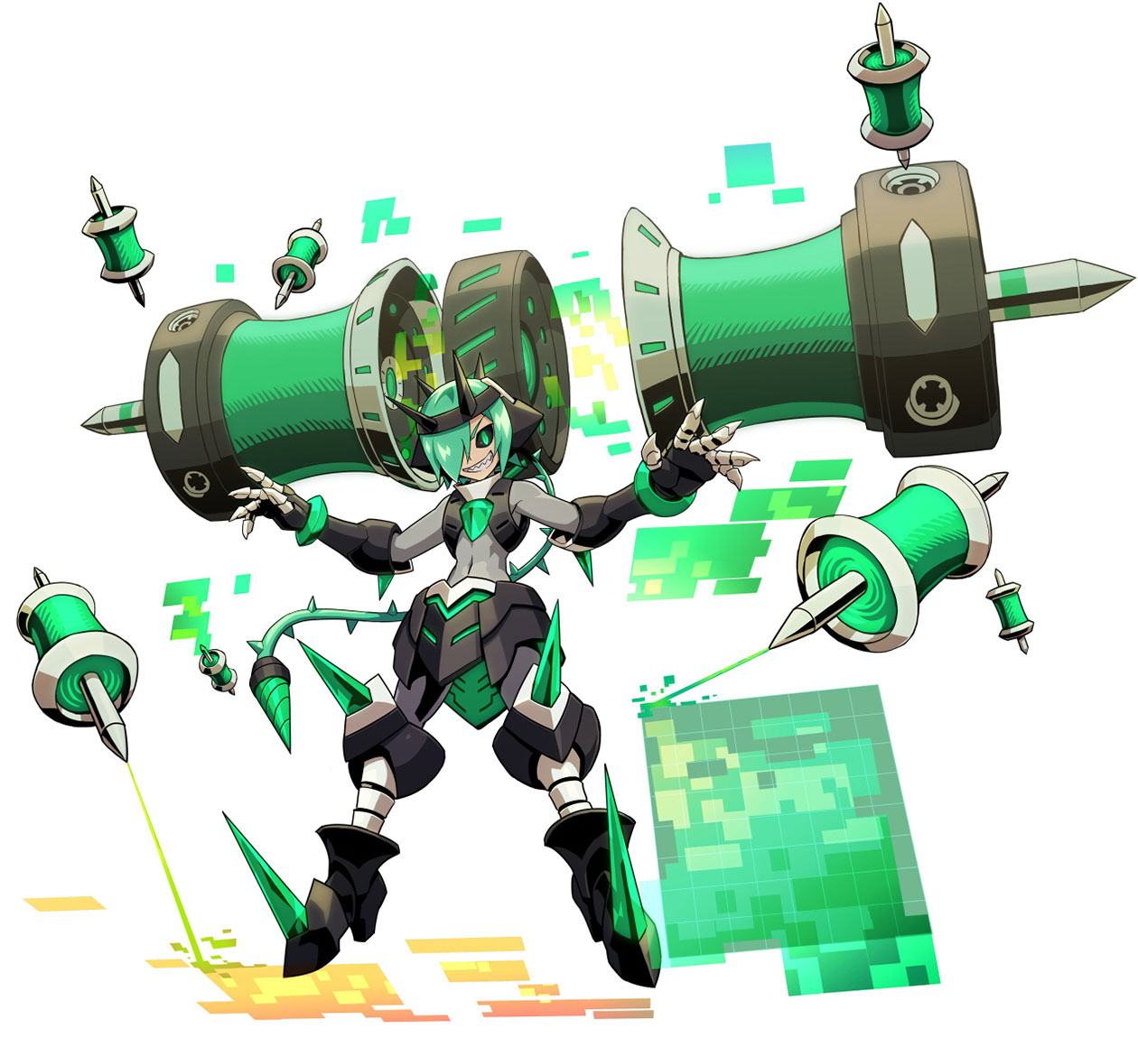 Teseo Powered Up Character Art from Azure Striker Gunvolt 2