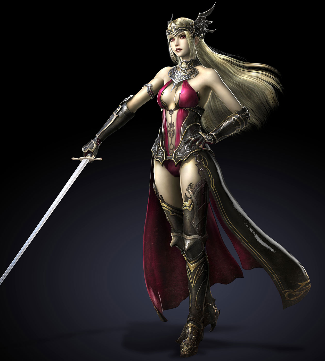 Jeanne Dark Character Art from Bladestorm: Nightmare