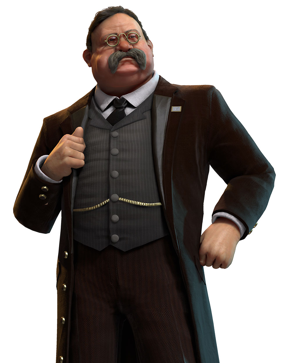 Roosevelt Character Art from Civilization VI