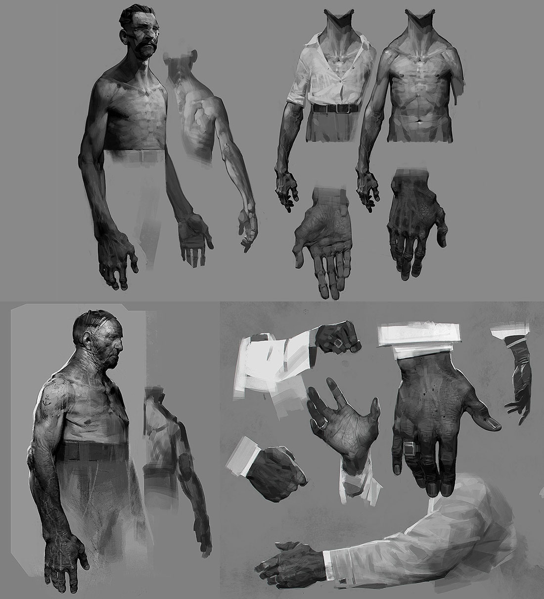 Anatomy Concept Art from Dishonored 2