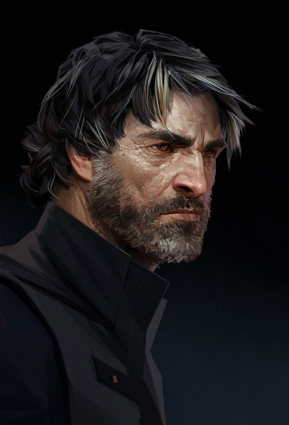 Corvo Face Concept Art from Dishonored 2