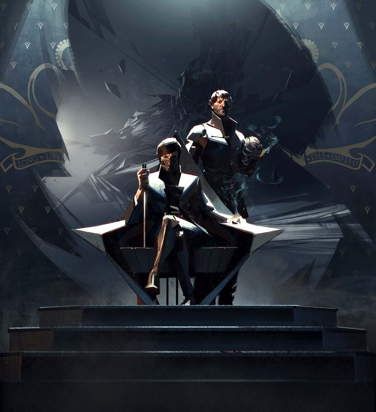 Emily & Corvo Concept Art from Dishonored 2