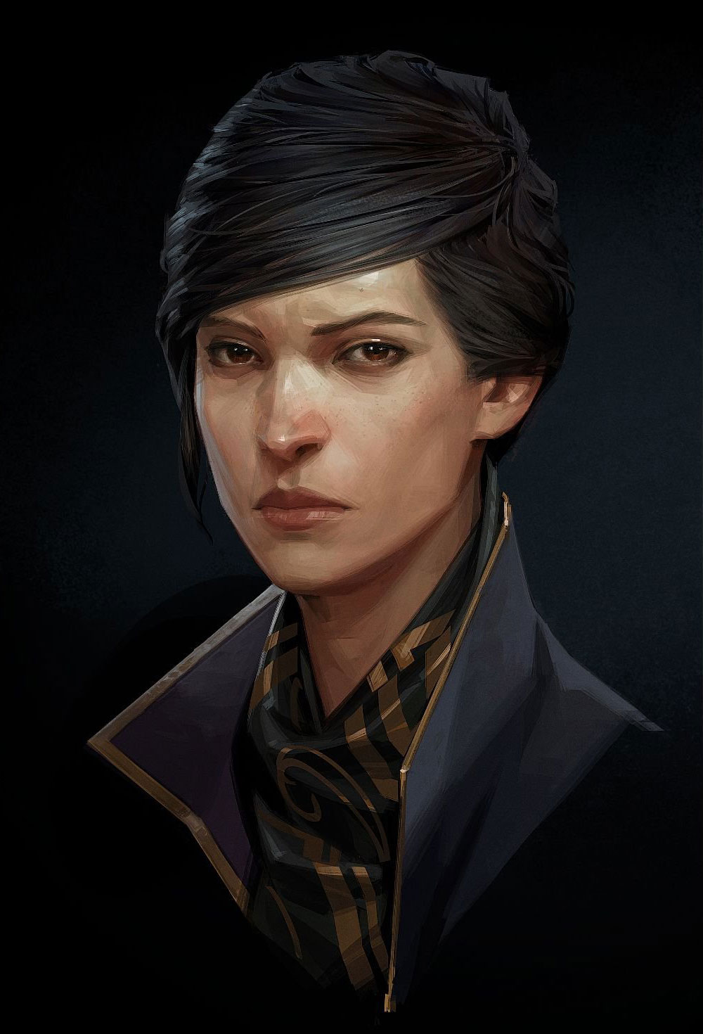 Emily Face Concept Art from Dishonored 2