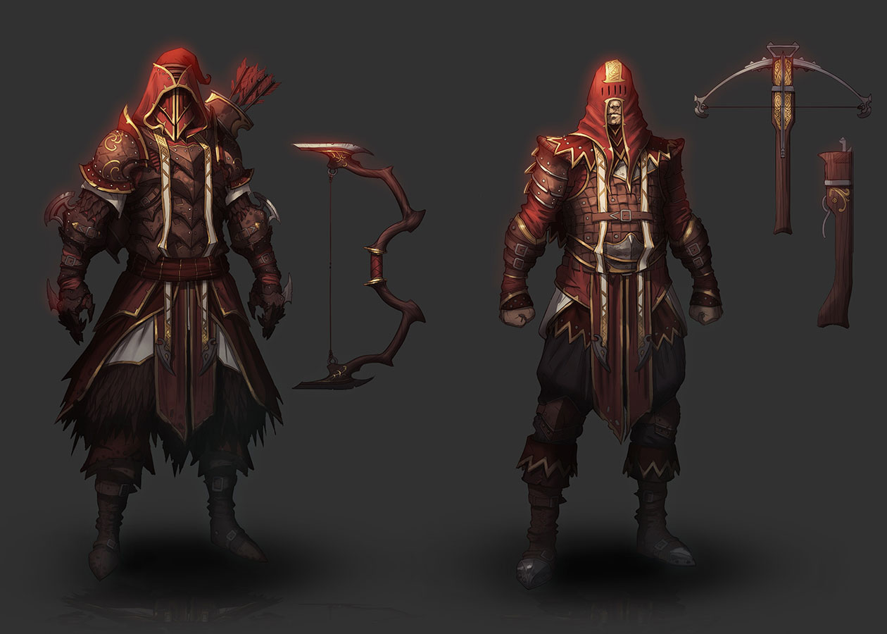 Human Red Archer Art from Divinity: Original Sin II