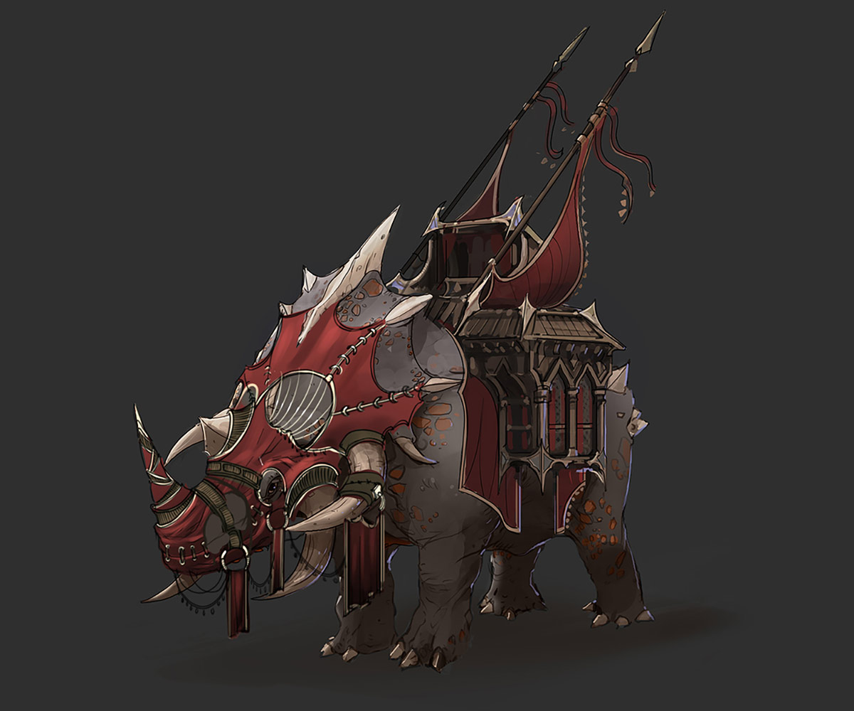 Lizard Battlefield Carriage Art from Divinity: Original Sin II