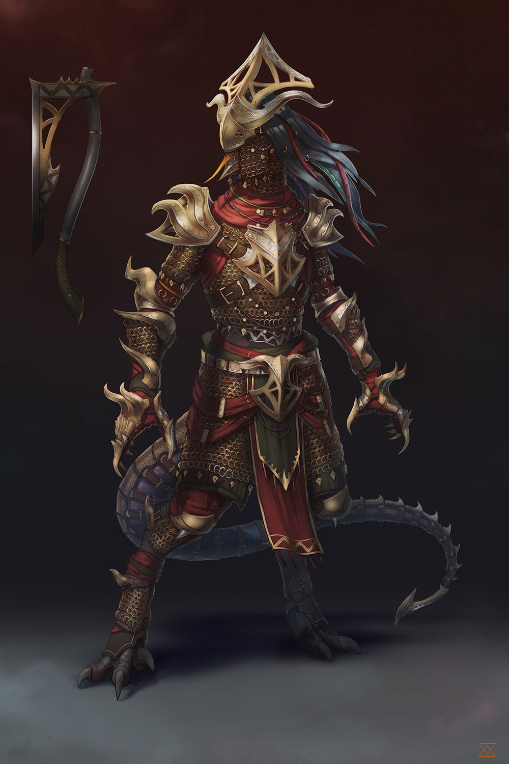 Lizard Chainmail Armor Art from Divinity: Original Sin II