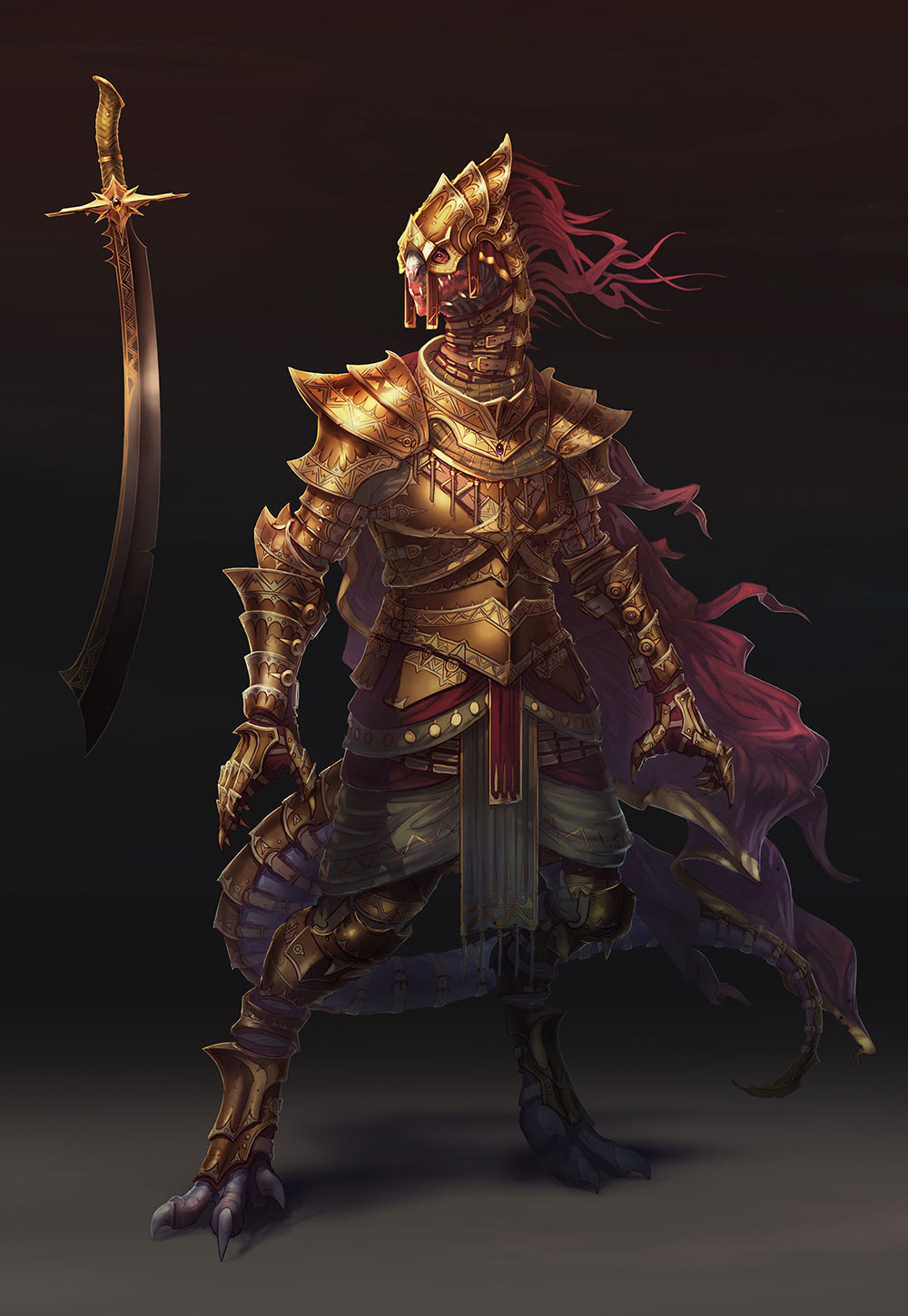 Lizard Metal Armor Art from Divinity: Original Sin II