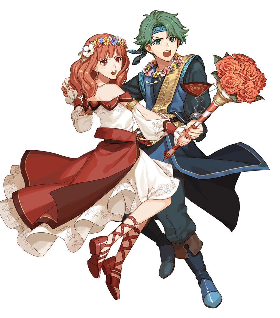 Lovebird Duo Alm, Battle Art from Fire Emblem Heroes