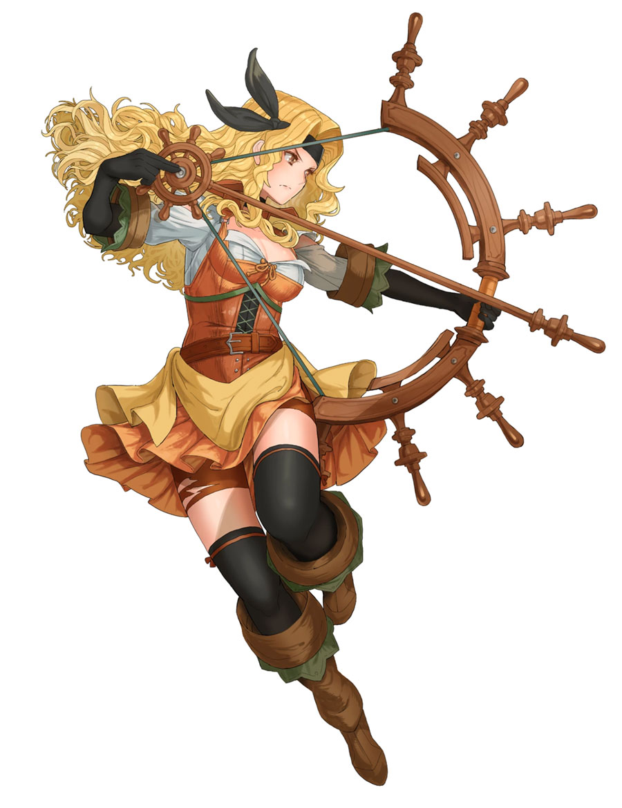 Orgahil Pirate Brigid, Battle Art from Fire Emblem Heroes