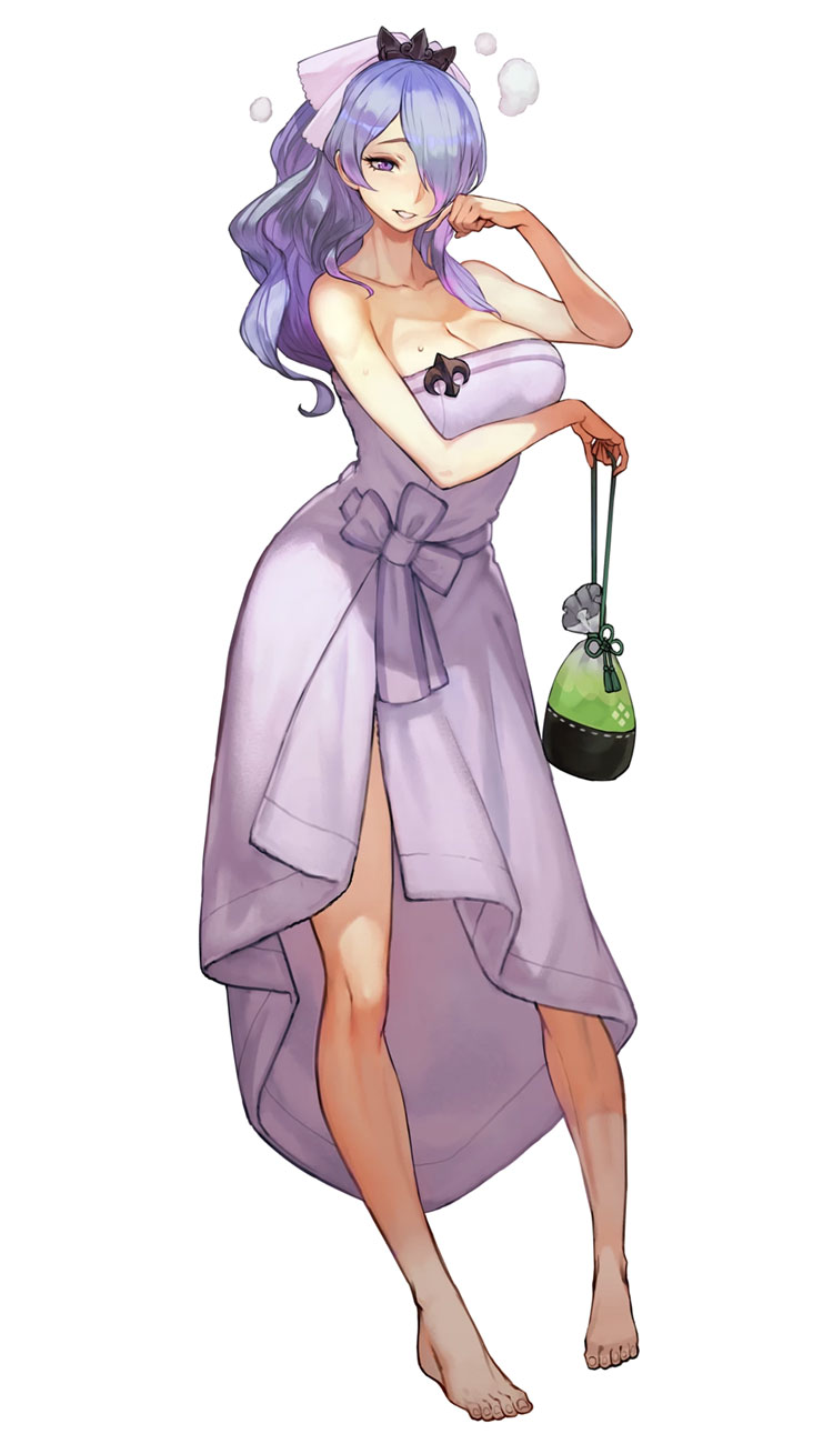 Steamy Secrets Camilla Art from Fire Emblem Heroes
