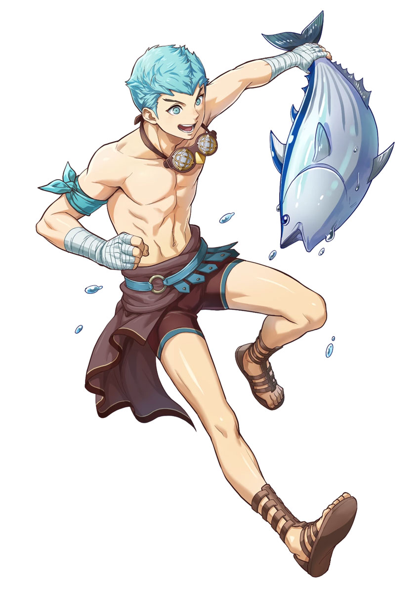 Summer Intensity Caspar, Battle Art from Fire Emblem Heroes