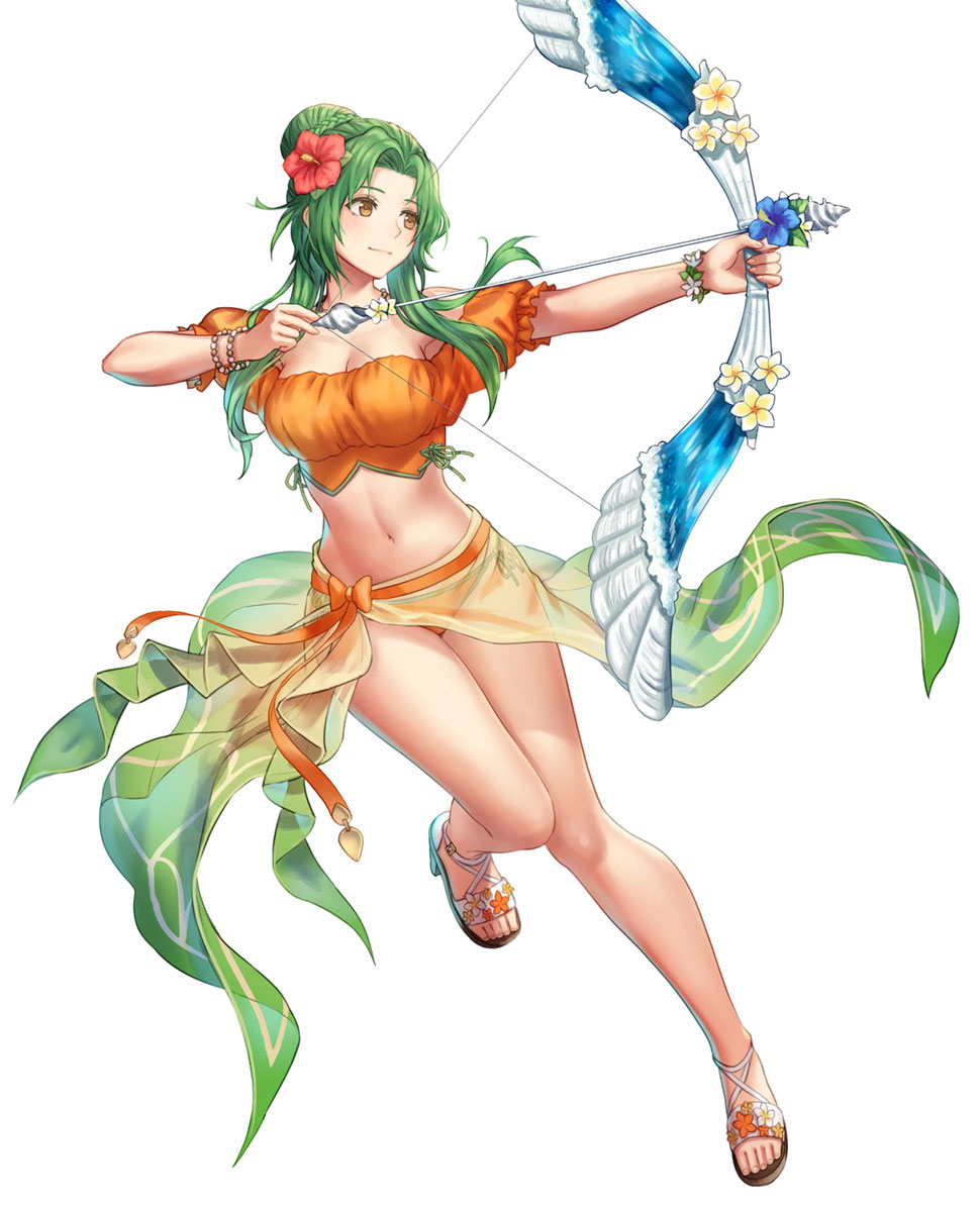 Seaside Queen Elincia, Battle Art from Fire Emblem Heroes