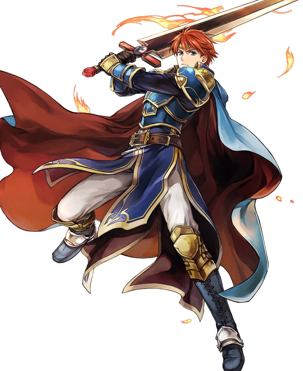 Blazing Knight Eliwood, Battle Art from Fire Emblem Heroes