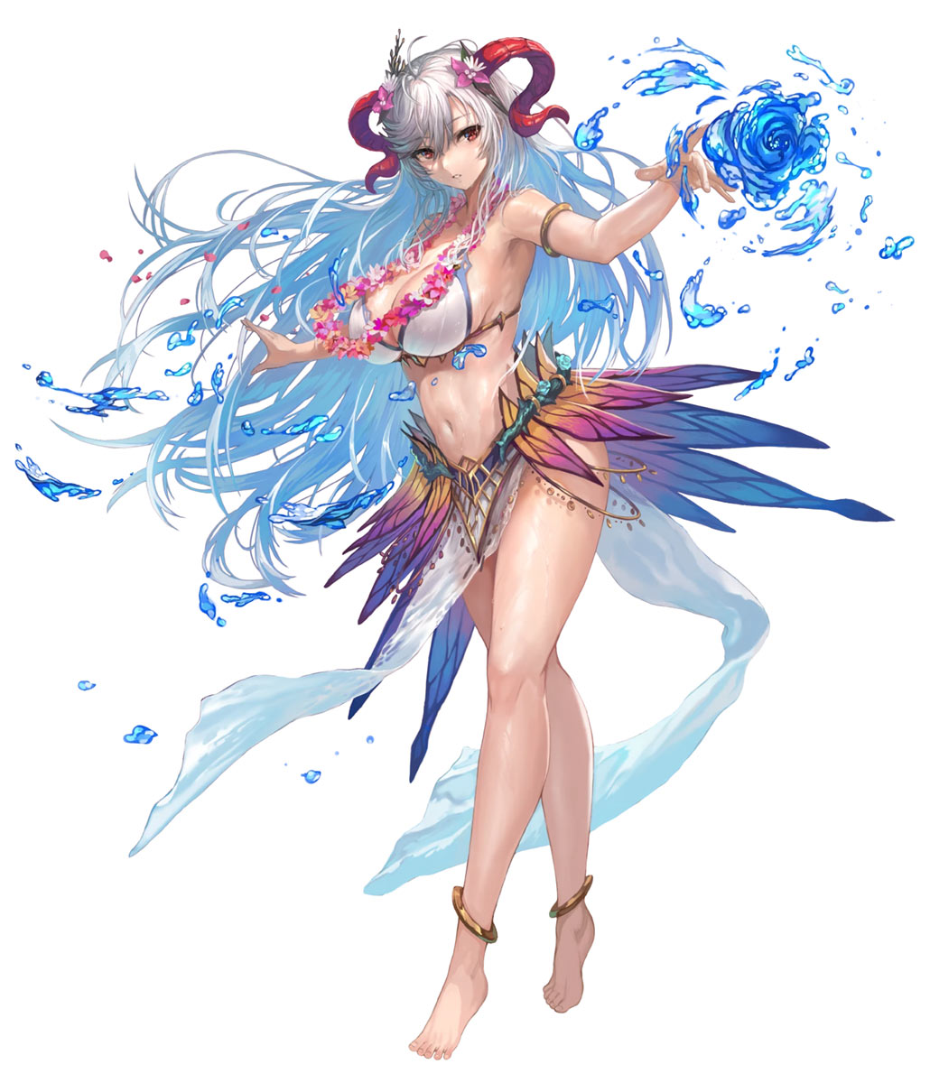 Fleeting Summer Freyja, Battle Art from Fire Emblem Heroes