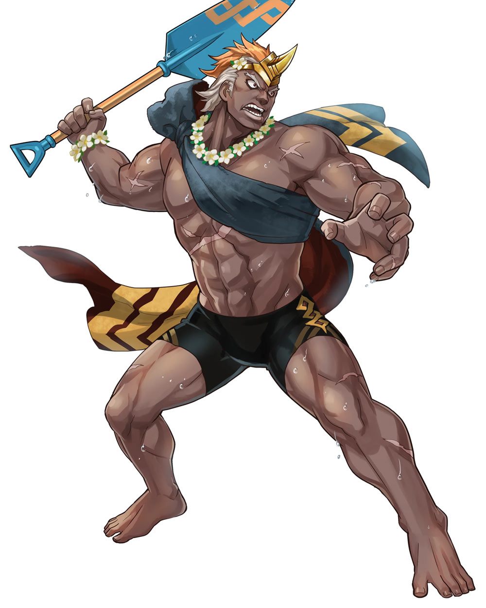 Seaside Scourge Helbindi, Battle Art from Fire Emblem Heroes