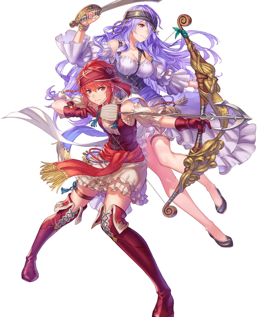 Fair Pirate Pair Hinoka, Battle Art from Fire Emblem Heroes