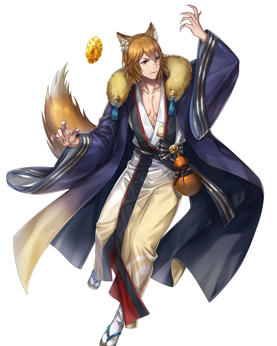 Refreshed Kitsune Kaden, Battle Art from Fire Emblem Heroes