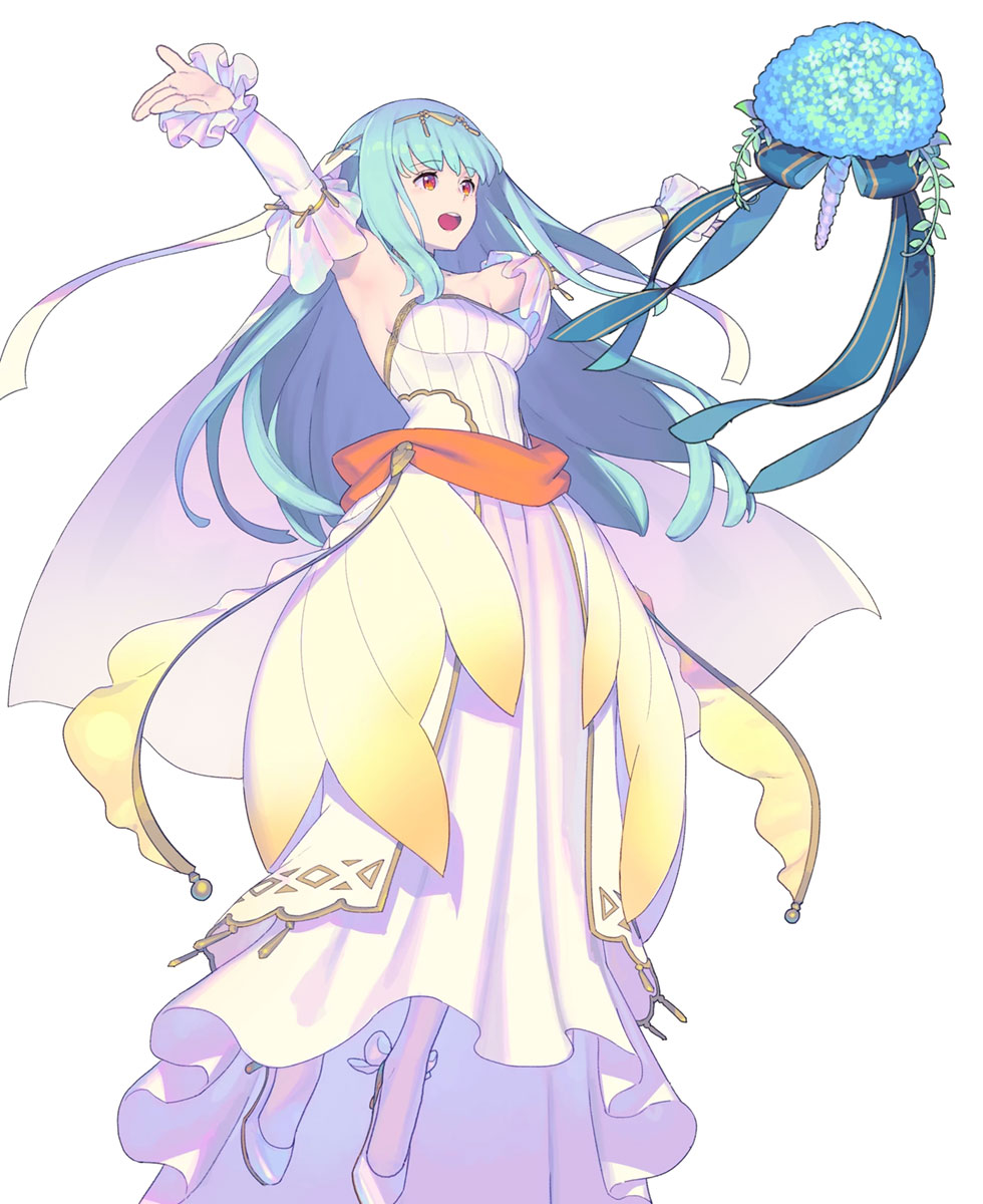 Bright-Eyed Bride Ninian, Battle Art from Fire Emblem Heroes