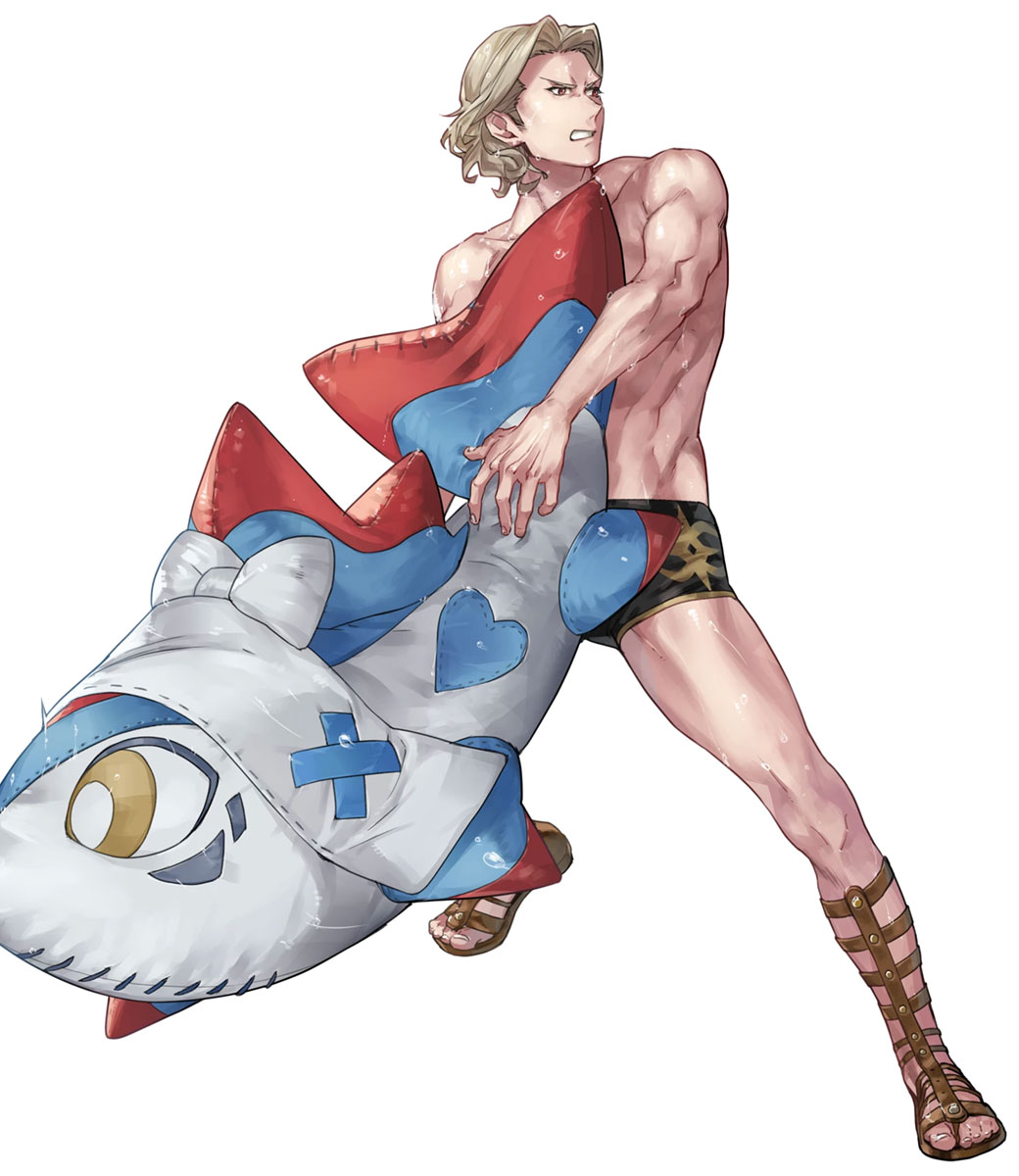 Student Swimmer Xander, Battle Art from Fire Emblem Heroes