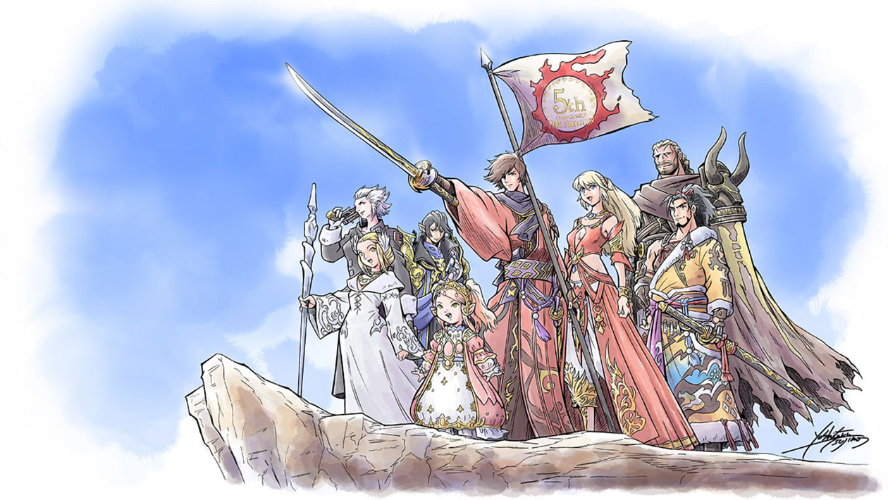 5th Anniversary Illustration from Final Fantasy XIV: Stormblood