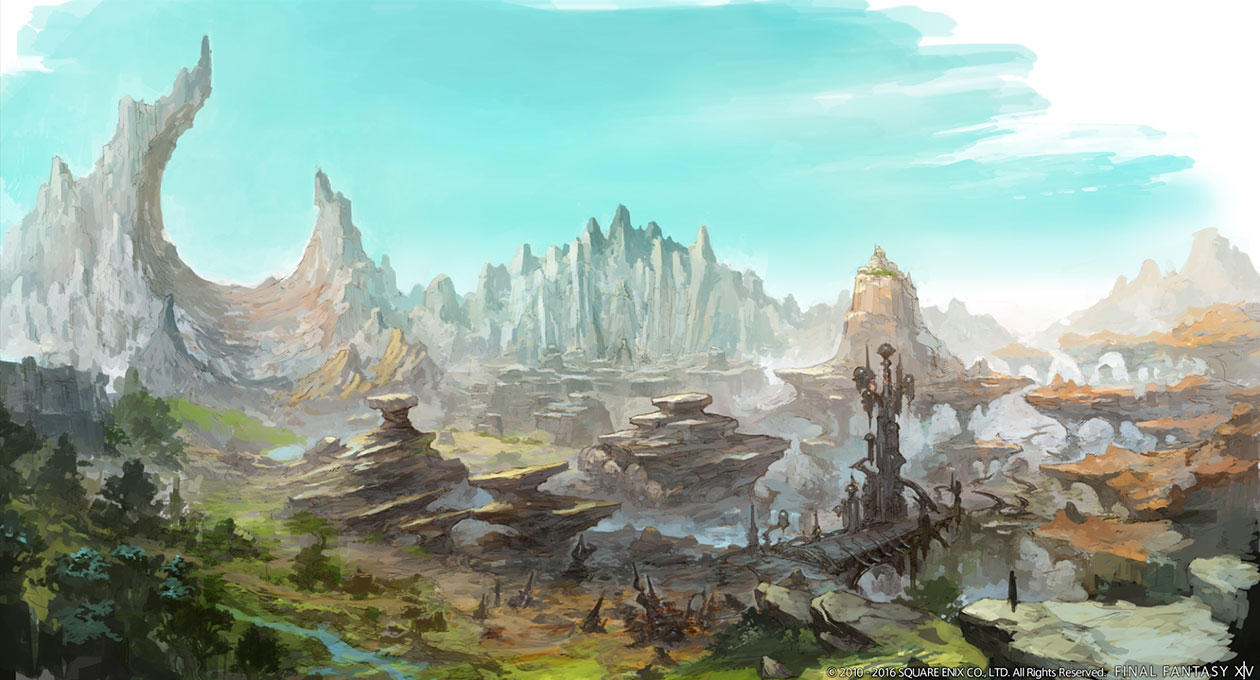 Ala Mhigan Landscape Art from Final Fantasy XIV: Stormblood