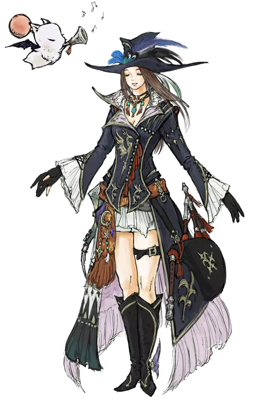 Female Bard & Storyteller's Attire Art from Final Fantasy XIV: Stormblood