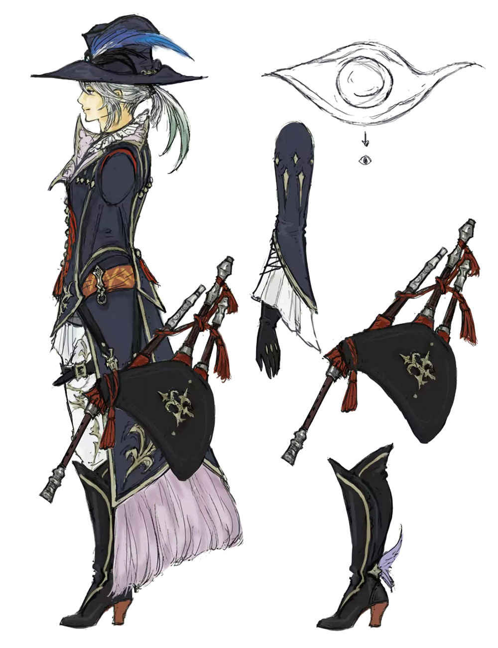 Male Bard, Side Art from Final Fantasy XIV: Stormblood
