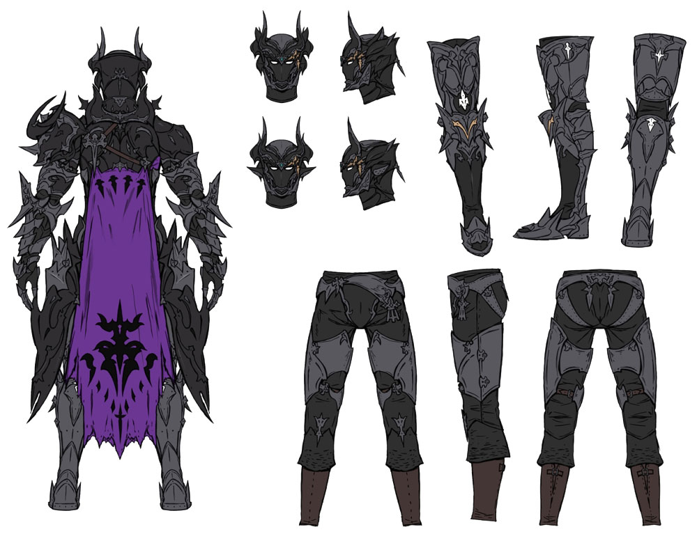 Dark Knight Backside Art from Final Fantasy XIV: Stormblood