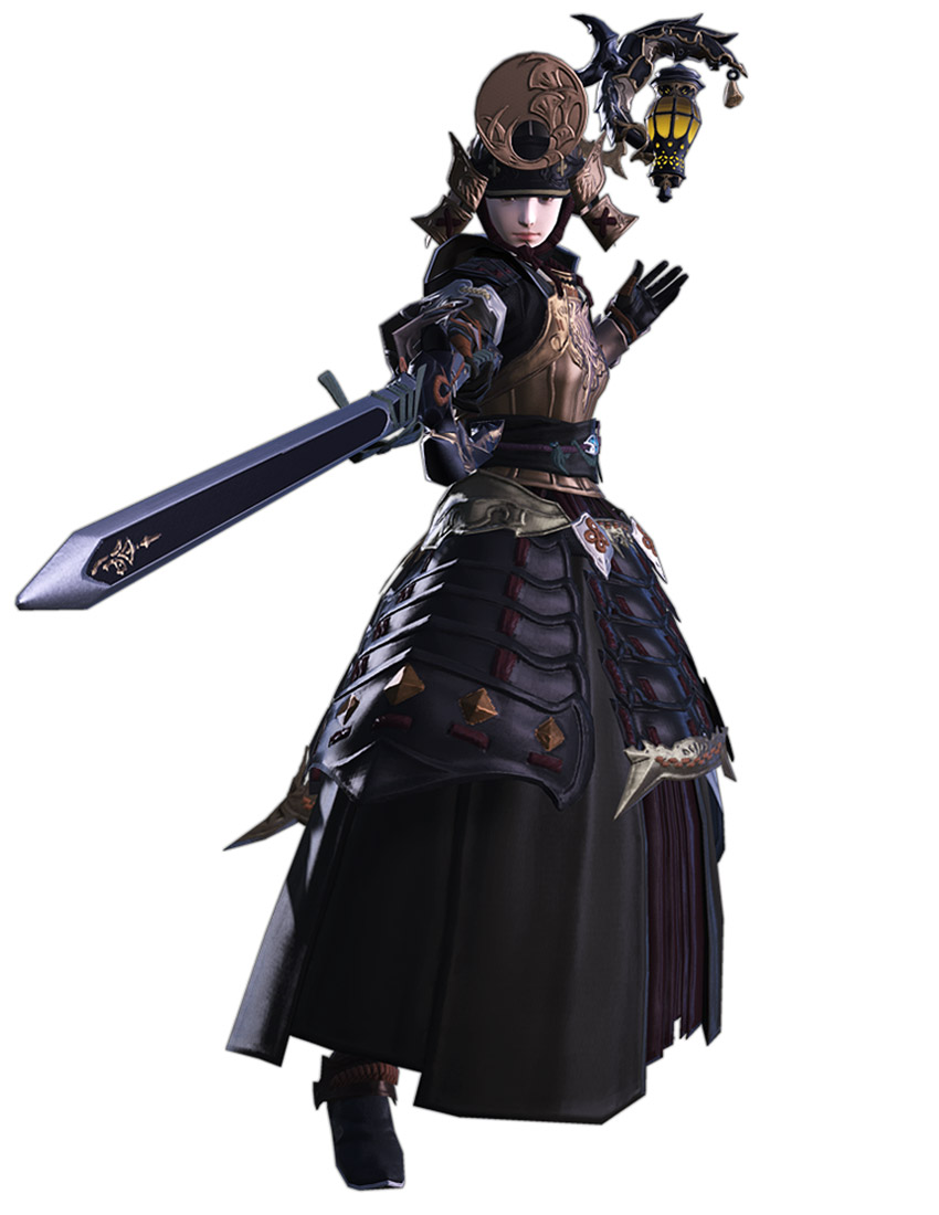 Red Mage Genji Armor Art from Final Fantasy XIV: Stormblood