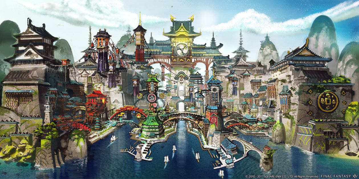 Kugane Art from Final Fantasy XIV: Stormblood
