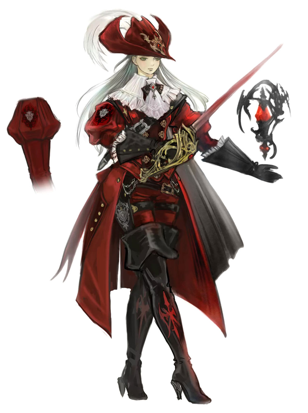 Female Red Mage Art from Final Fantasy XIV: Stormblood