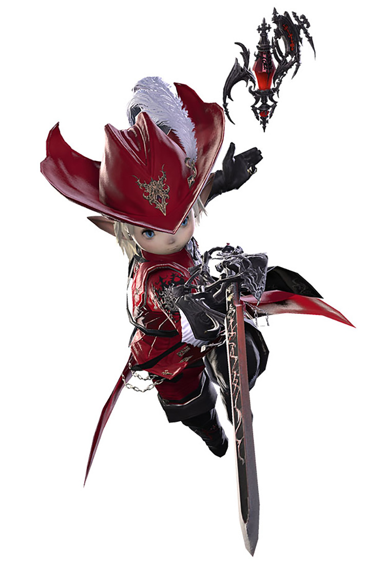 Red Mage Render from Final Fantasy XIV: Stormblood