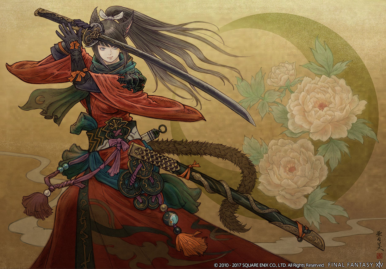 Samurai Illustration from Final Fantasy XIV: Stormblood